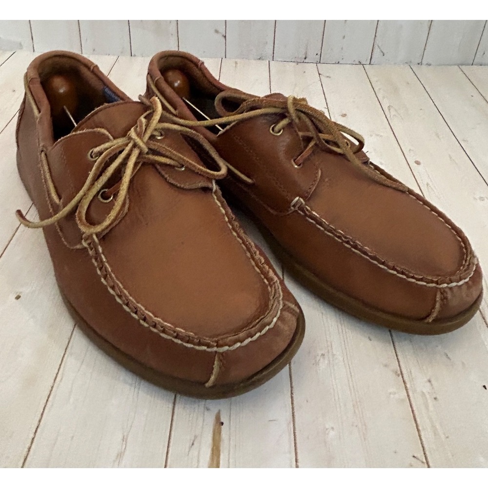 Classic Rockport Leather Boat Shoes Mens Slip On Deck Loafers Comfort  Sz 10.5